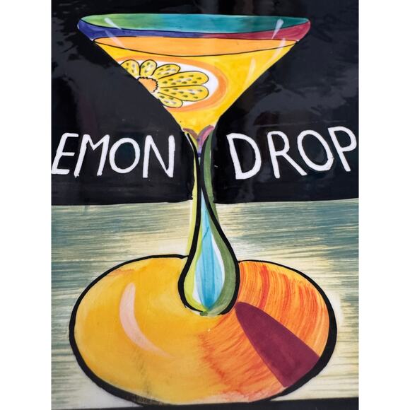 Mary Naylor Designs “Lemon Drop” Hand Painted Square Plate - Picture 5 of 6